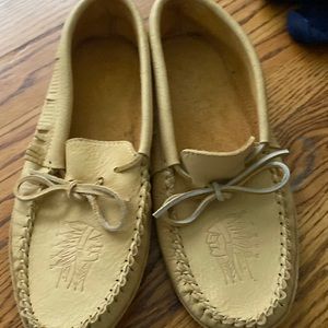Men’s leather moccasins new condition size 13